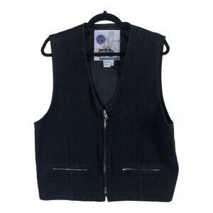 Vintage Umen Hiphop L Utility Vest Vest Multi Pocket USA Made Zip